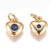 Brass Micro Pave Cubic Zirconia Charms ZIRC-G168-58G-3