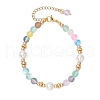 3Pcs Synthetic Moonstone Round Beaded Bracelets for Women BJEW-JB11915-3