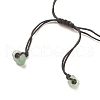 Natural Green Aventurine Chips Braided Bead Bracelet BJEW-JB08019-04-5