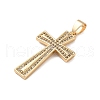 Brass Micro Micro Pave Clear Cubic Zirconia Pendants KK-A212-01K-G-2
