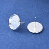Brass Ear Studs Settings IFIN-Q005-S-NF-2