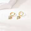 Fashionable S925 Sterling Silver Colorful Cubic Zirconia Hoop Earrings MK0035-2