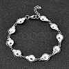 304 Stainless Steel Ladybug Link Bracelets for Women BJEW-K226-15A-P-2
