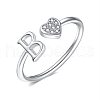 Adjustable Brass Rhinestone Cuff Rings for Women FS-WGEAD33-02-1