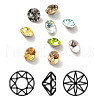 Faceted K9 Glass Rhinestone Cabochons GGLA-R402-08D-1