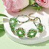 Handmade Glass Seed Christmas Wreath Beaded Bracelets for Women BJEW-MZ00060-5