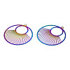 Ion Plating(IP) 201 Stainless Steel Filigree Pendants STAS-S118-092-2