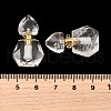Natural Quartz Crystal Perfume Bottle Pendants G-L623-12G-07-3