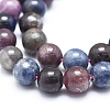 Natural Africa Red Corundum/Ruby and Sapphire Beads Strands G-D0010-01A-8mm-3