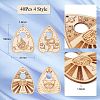40Pcs 4 Styles Unfinished Wood Planchettes WOOD-CJ0001-76-2