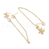 Rack Plating Brass Micro Pave Clear Cubic Zirconia Stud Earrings for Women EJEW-G394-20G-2
