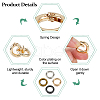 Hobbspring 24Pcs 4 Colors Alloy Spring Gate Rings FIND-HS0001-26A-4