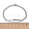 304 Stainless Steel Curb Chain Link Bracelets BJEW-A036-19P-5