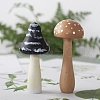 2Pcs Wood Mushroon Display Decorations PW-WGB9643-02-1