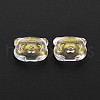 Two Tone Transparent Spray Painted Glass Beads GLAA-T022-02-A02-2