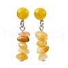 Natural Topaz Jade Dangle Stud Earrings EJEW-JE06371-08-2