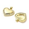 Brass Micro Pave Cubic Zirconia Pendants KK-M324-13G-2