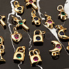 Brass Micro Pave Cubic Zirconia Charms ZIRC-TA0001-15G-6