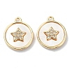 Brass Micro Pave Cubic Zirconia Charms KK-B072-02G-2