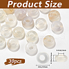 SOFPLATE 30Pcs Natural White Jade European Beads G-SP0001-01A-03-2