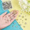 Unicraftale 160Pcs 8 Style 304 & 316 Stainless Steel Fancy Bead Caps STAS-UN0038-80-2