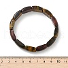 Natural Tiger Eye Bead Stretch Bracelets for Women Men BJEW-C097-02A-5