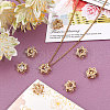 Beebeecraft 8Pcs Brass Micro Pave Clear Cubic Zirconia Charms ZIRC-BBC0001-29-5