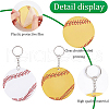 BENECREAT DIY Baseball Charm Keychain Making Kits DIY-BC0005-23-4