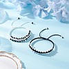 2Pcs Handmade Glass Seed Beaded Braided Bead Bracelets for Women BJEW-JB11947-1