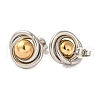 Ring & Round 304 Stainless Steel Stud Earrings for Women X-EJEW-U003-19-2