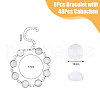 8Pcs Round 304 Stainless Steel Cabochon Setting Bracelets BJEW-AB00017-2