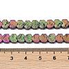 Electroplated Natural Lava Rock Beads Strands G-K388-04A-04-4