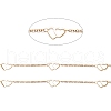 Ion Plating(IP) 304 Stainless Steel Heart to Heart Link Cable Chains STAS-P254-12G-2