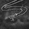 Non-Tarnish 304 Stainless Steel Cable Chain Necklace STAS-T040-PJ204-40-1