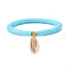 5Pcs 5 Style Handmade Polymer Clay Heishi Beads Stretch Bracelets Set BJEW-JB07513-5