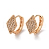 Brass Hoop Earrings with Glass EJEW-K256-100KCG-1