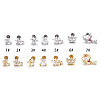 Stainless Steel Micro Pave Clear Cubic Zirconia Threadless Labrets WGBE4CC-02-4