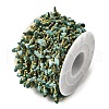 Handmade Synthetic Malachite Chip Beaded Chains CHC-F020-10G-10-3