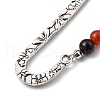 Tibetan Style Carved Alloy Bookmark AJEW-JK00161-01-3
