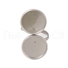 Non-Tarnish 304 Stainless Steel Open Cuff Ring Findings STAS-E124-05L-P-2