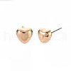 Heart Stud Earrings for Women EJEW-S213-02A-01G-RS-2