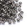 6-Petal Tibetan Style Alloy Flower Bead Caps TIBE-S220-B-NR-2