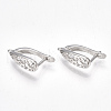 Brass Hoop Earring Findings X-KK-S350-070P-1