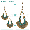 ANATTASOUL 4 Pairs 4 Colors Hollow Teardrop Alloy Dangle Earrings with Brass Pins for Women EJEW-AN0004-57-3