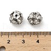 10mm Brass Crystal Rhinestone Beads KK-S519-01C-P-3