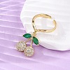 Brass Micro Pave Cubic Zirconia Open Cuff Rings for Women RJEW-U057-15G-3