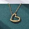 201 Stainless Steel Pendant Necklace for Women NJEW-F335-02G-04-1