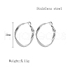 Non-Tarnish Stainless Steel Hoop Earrings for Women QX9021-5-1
