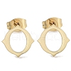 PVD Vacuum Plating 304 Stainless Steel Stud Earrings for Women EJEW-A048-33G-1