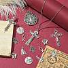 100Pcs 10 Styles Tibetan Style Alloy Pendants TIBEP-CJ0003-52-6